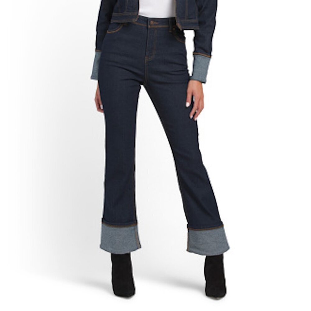 NWT New HOUSE OF HARLOW 1960 Cuffed Jeans Size 30
